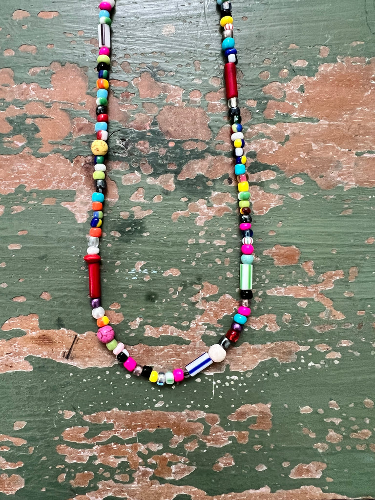 Multicolored Seed Bead Necklace