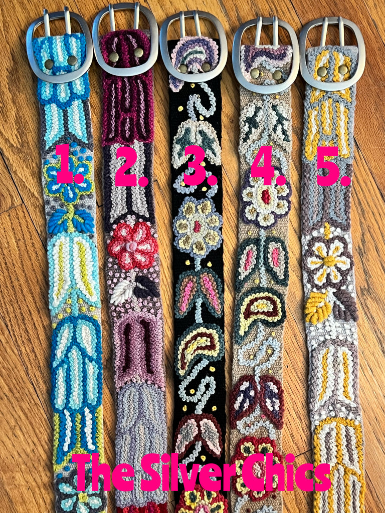 Embroidered Wool Belts